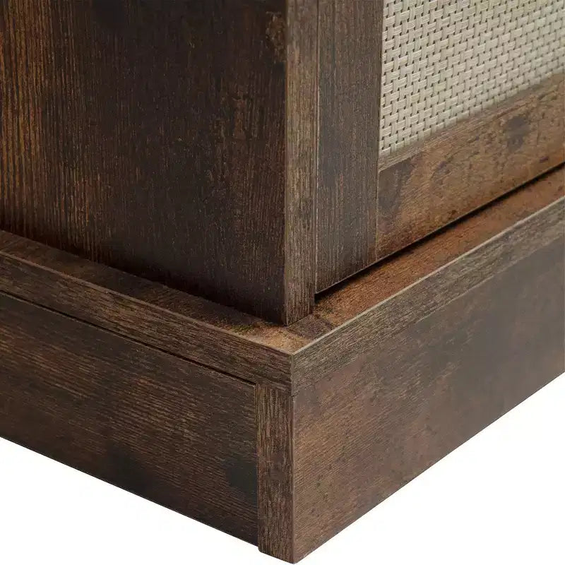Meuble de cuisine Okak, armoire haute avec 4 étagères intérieures réglables et 4 portes, buffet polyvalent pour salon et salle à manger