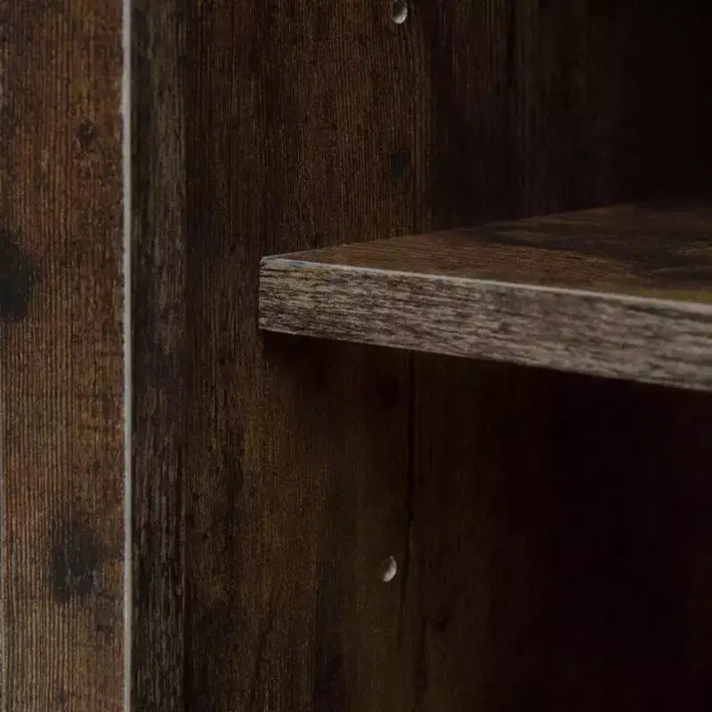 Meuble de cuisine Okak, armoire haute avec 4 étagères intérieures réglables et 4 portes, buffet polyvalent pour salon et salle à manger