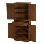 Meuble de cuisine Okak, armoire haute avec 4 étagères intérieures réglables et 4 portes, buffet polyvalent pour salon et salle à manger