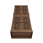 Meuble de cuisine Okak, armoire haute avec 4 étagères intérieures réglables et 4 portes, buffet polyvalent pour salon et salle à manger