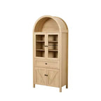 Meuble de cuisine Okak Dome, Armoire haute avec tiroir et 4 portes, Buffet polyvalent pour salon et salle à manger