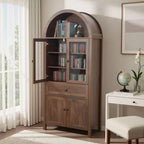 Meuble de cuisine Okak Dome, Armoire haute avec tiroir et 4 portes, Buffet polyvalent pour salon et salle à manger