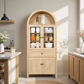 Meuble de cuisine Okak Dome, Armoire haute avec tiroir et 4 portes, Buffet polyvalent pour salon et salle à manger