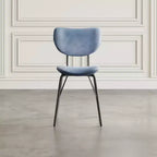 Jofran, Chaise de salle à manger capitonnée en similicuir, dossier fendu, style contemporain-moderne (lot de 2)
