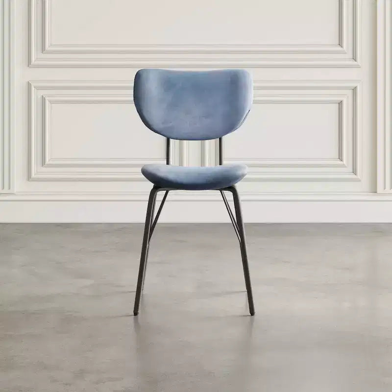 Jofran, Chaise de salle à manger capitonnée en similicuir, dossier fendu, style contemporain-moderne (lot de 2)