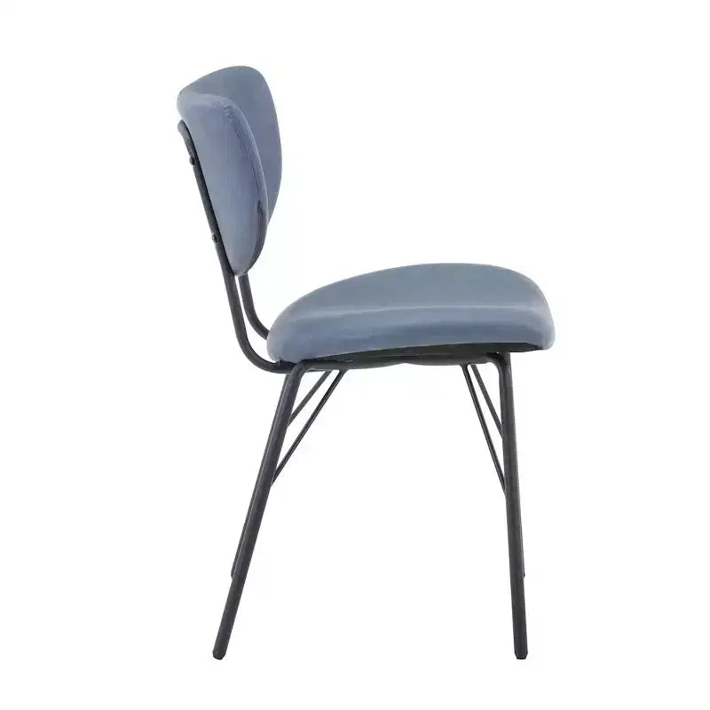 Jofran, Chaise de salle à manger capitonnée en similicuir, dossier fendu, style contemporain-moderne (lot de 2)