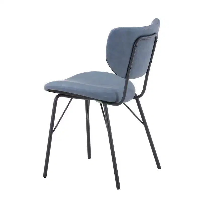 Jofran, Chaise de salle à manger capitonnée en similicuir, dossier fendu, style contemporain-moderne (lot de 2)