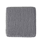 GDFStudio Chabani Pouf ottoman cubique moderne en tissu tricoté