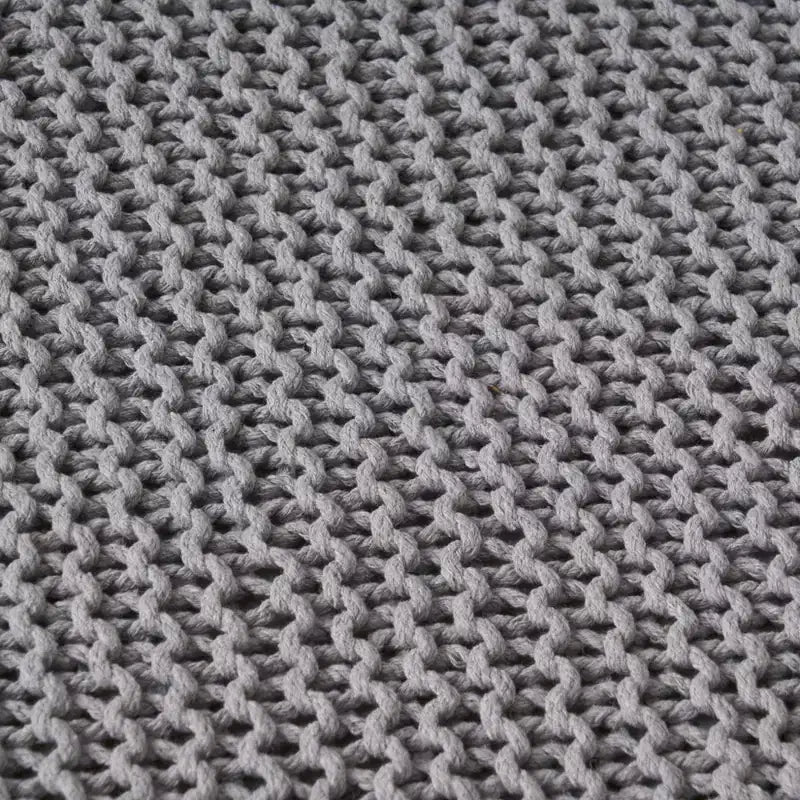 GDFStudio Chabani Pouf ottoman cubique moderne en tissu tricoté