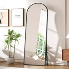 Miroir arqué pleine longueur 65x 22 Miroir sur pied Miroir mural Miroir autoportant pleine grandeur Adossé au mur Grand
