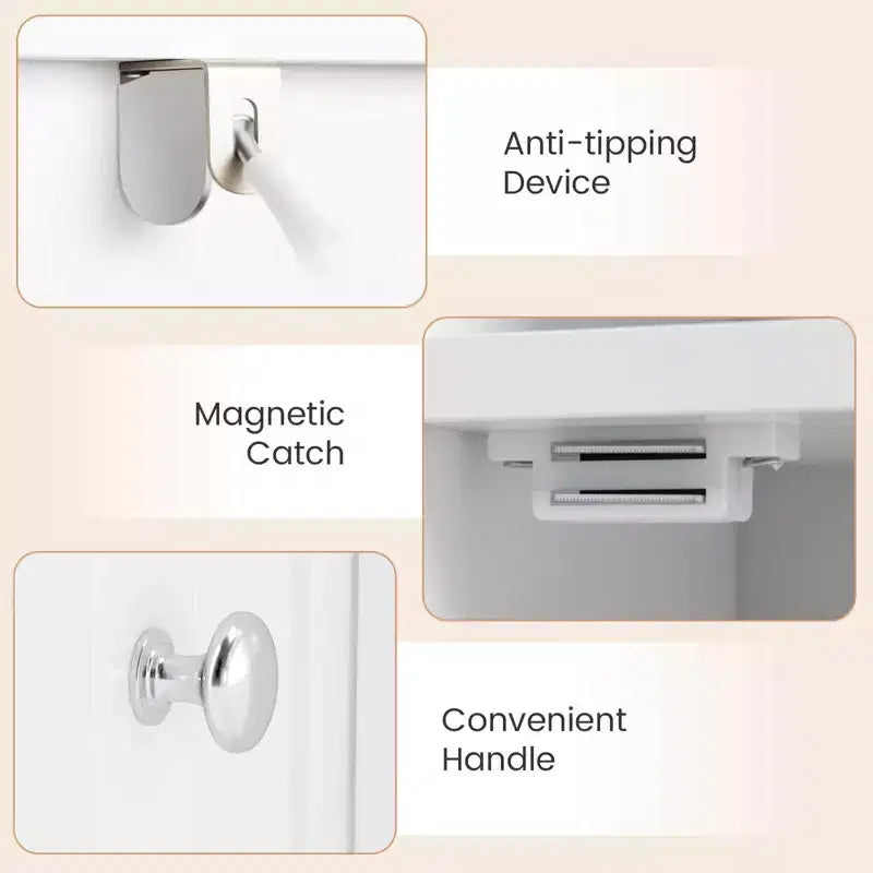 Costway Meuble de Rangement Salle de Bain avec Porte, Support Papier Toilette pour Petits Espaces Noir/Gris/Blanc