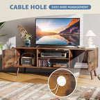 Meubles TV Bestier pour téléviseurs de 55/60 pouces, Meuble TV avec étagères de rangement ouvertes, Console TV moderne pour salon, chambre à coucher