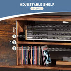 Meubles TV Bestier pour téléviseurs de 55/60 pouces, Meuble TV avec étagères de rangement ouvertes, Console TV moderne pour salon, chambre à coucher