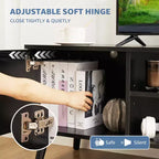 Meubles TV Bestier pour téléviseurs de 55/60 pouces, Meuble TV avec étagères de rangement ouvertes, Console TV moderne pour salon, chambre à coucher