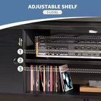 Meubles TV Bestier pour téléviseurs de 55/60 pouces, Meuble TV avec étagères de rangement ouvertes, Console TV moderne pour salon, chambre à coucher