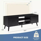 Meubles TV Bestier pour téléviseurs de 55/60 pouces, Meuble TV avec étagères de rangement ouvertes, Console TV moderne pour salon, chambre à coucher