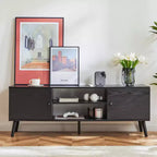 Meubles TV Bestier pour téléviseurs de 55/60 pouces, Meuble TV avec étagères de rangement ouvertes, Console TV moderne pour salon, chambre à coucher