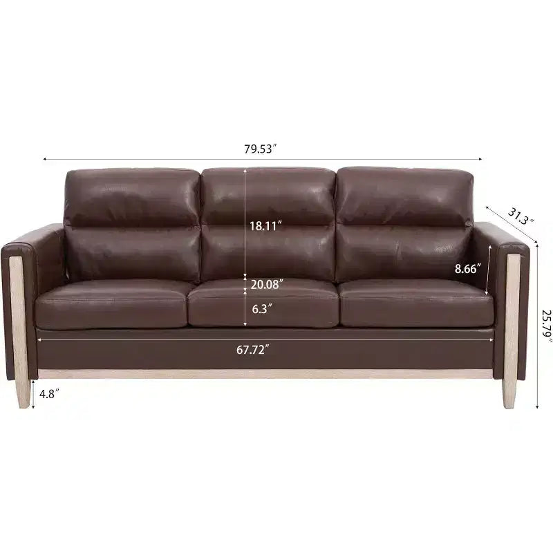 Canapé 3 places Acekool moderne rembourré, petite causeuse avec poche latérale, cadre en bois, pour salon, chambre, bureau, gris