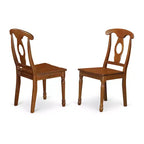 Ensemble de salle à manger HomeStock Belmont - Table de salle à manger ovale avec rallonge et chaises, marron selle