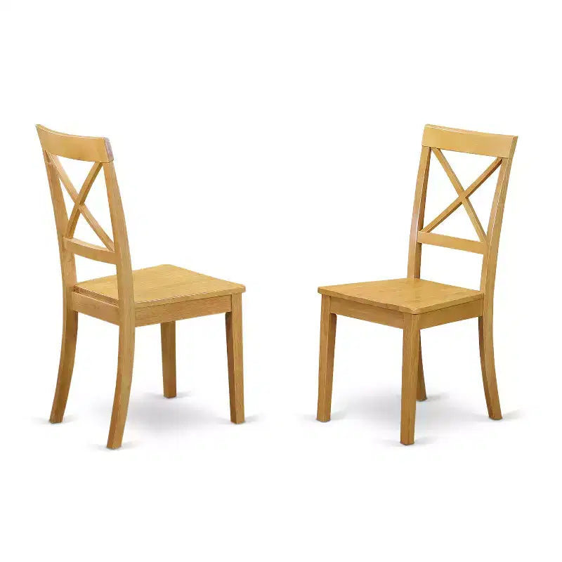 HomeStock Belmont – Ensemble de 5 pièces pour cuisine avec une table à manger et 4 chaises en bois, couleur chêne