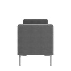 HL Home Furnishings, Pouf de rangement capitonné à accoudoirs carrés
