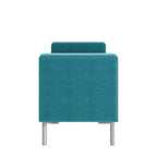 HL Home Furnishings, Pouf de rangement capitonné à accoudoirs carrés