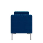 HL Home Furnishings, Pouf de rangement capitonné à accoudoirs carrés