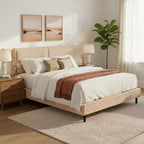 Christopher Knight Home Cassandra Modern Plush Upholstered Bed with Headboard