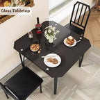 Ensemble table de salle à manger TROPOW pour 2, ensemble table et chaises de cuisine avec 2 coussins en PU ultra confortables, ensemble de meubles de salle à manger pour 2 avec cuisine
