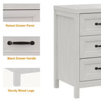 Commode à 3 tiroirs, commode moderne en bois avec façade de tiroir à panneaux surélevés, commode d'appoint pour chambre à coucher, salon, entrée