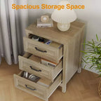 Commode à 3 tiroirs, commode moderne en bois avec façade de tiroir à panneaux surélevés, commode d'appoint pour chambre à coucher, salon, entrée