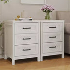 Commode à 3 tiroirs, commode moderne en bois avec façade de tiroir à panneaux surélevés, commode d'appoint pour chambre à coucher, salon, entrée