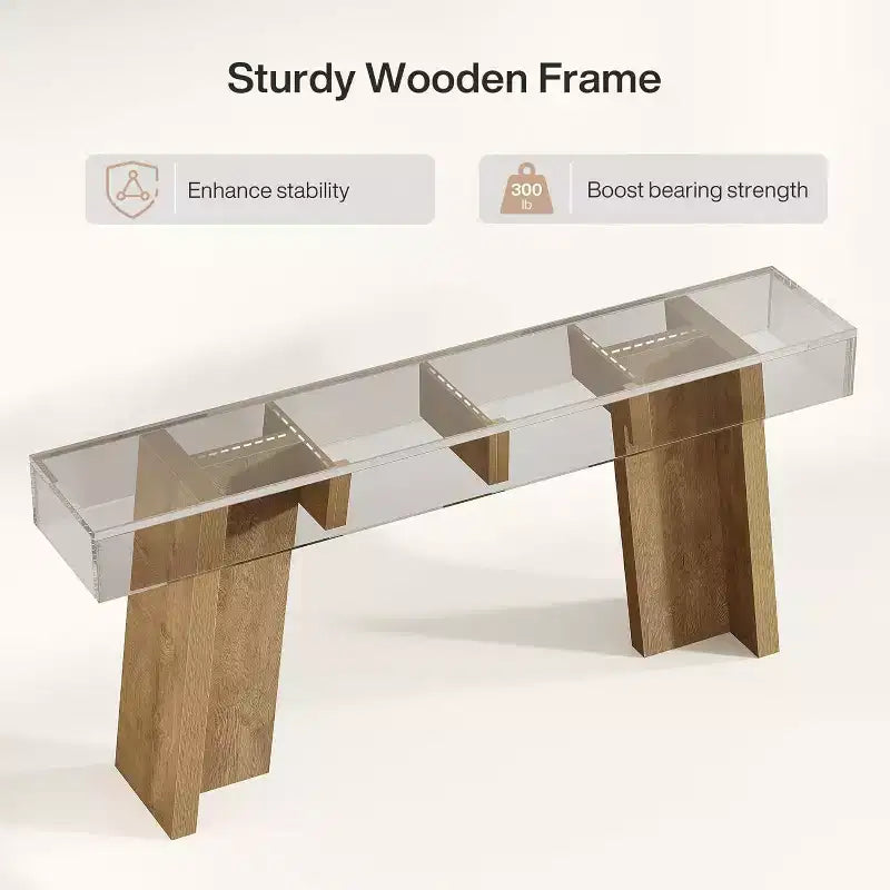 Lantine Table Console Longue 180 cm, Table d'Entrée Étroite Style Ferme Derrière le Canapé pour Salon, Couloir, Entrée, Foyer