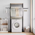 Étagère de rangement 74, à installer au-dessus de la machine à laver et du sèche-linge, support de buanderie robuste et réglable, organisateur de séchage de vêtements peu encombrant pour la buanderie