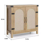 Buffets bahuts en rotin avec rangement, meuble de rangement d'appoint style ferme pour salle à manger, salon