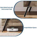 Meuble TV pour téléviseur de 65 pouces, meuble de divertissement avec étagère réglable, 2 tiroirs, console TV, console multimédia, pieds en métal en forme de U