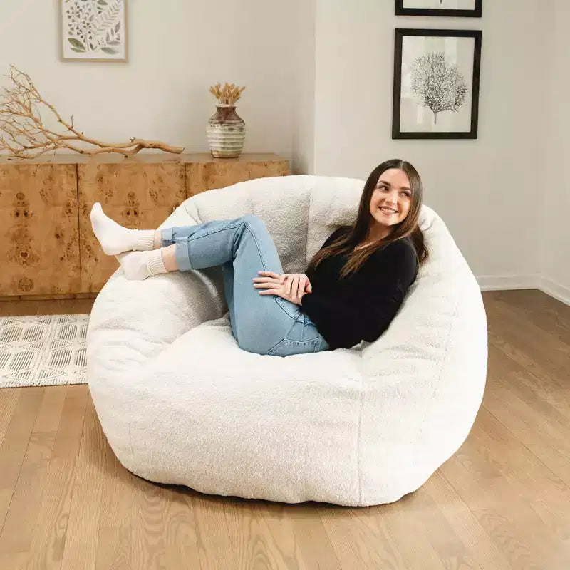 Fauteuil poire structuré Big Joe Cloudberry rempli de mousse