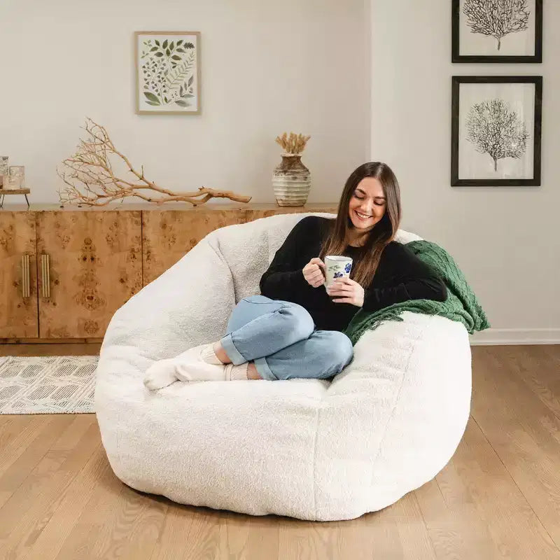 Fauteuil poire structuré Big Joe Cloudberry rempli de mousse