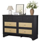 Dresser for Bedroom with 7 Drawers, 7 Drawers Double Dresser, 47.3'' Wide Wood Chest of Drawers