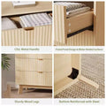 4 Drawer Dressers, Modern Fluted Closet Dressers Chest of Drawers, Wood Storage Dresser Chest