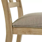 Roundhill Furniture Chaises de salle à manger Verta en bois massif à dossier croisé, lot de 2, finition chêne clair