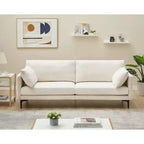Sofa, 78 Inch 3 Seater Comfy Modern Couch with 2 Pillows - Cozy Chenille Lounge for Living Room Apartment, Beige