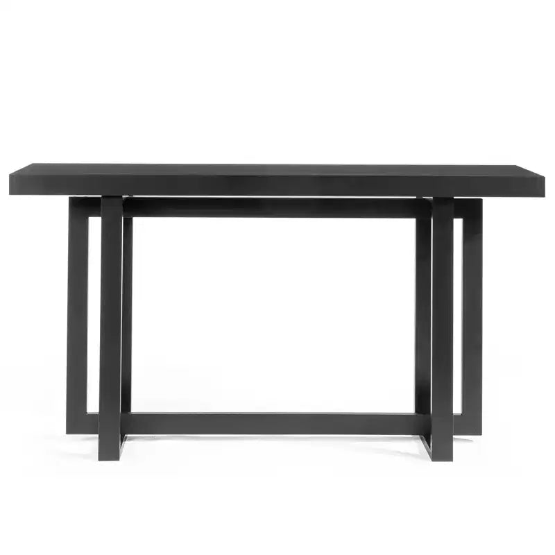 Karl Home | Console noire rectangulaire en bois massif de 59 po