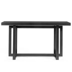 Karl Home | Console noire rectangulaire en bois massif de 59 po