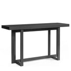 Karl Home | Console noire rectangulaire en bois massif de 59 po