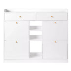 Karl Home 4 Flip Drawers and 2 Sorage Drawers White Particle Board 50.39in. W Shoe Cabinets