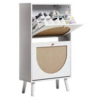 Karl Home 2 Tiroirs Blanc Panneau de Particules 54cm. L Meubles à Chaussures
