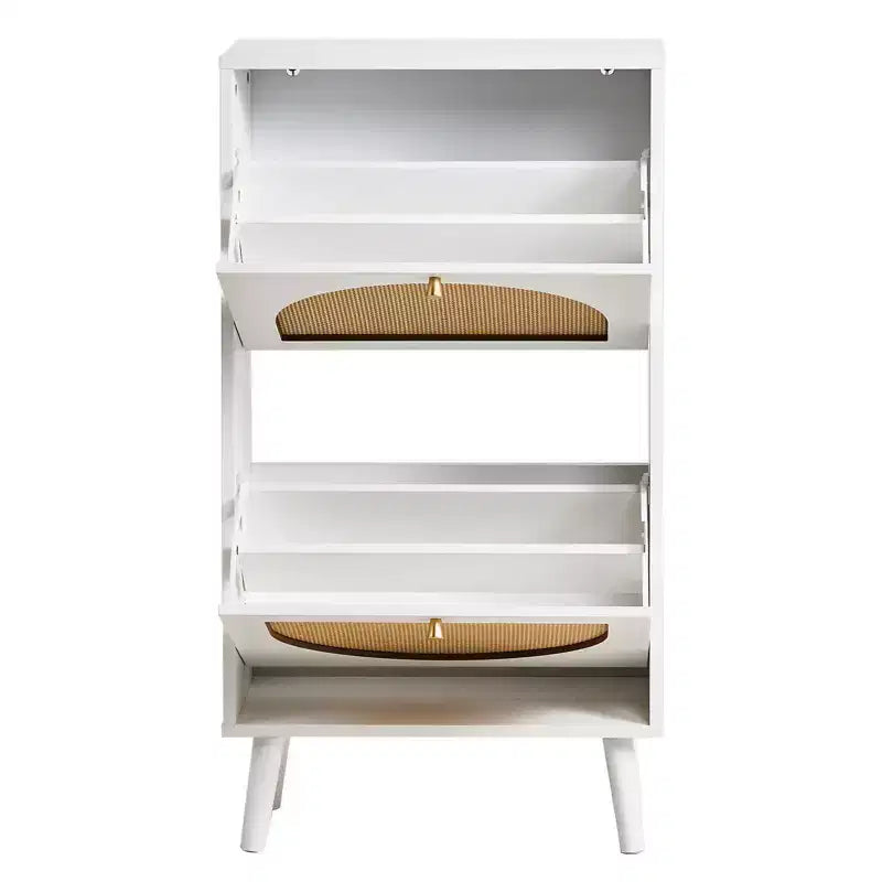 Karl Home 2 Tiroirs Blanc Panneau de Particules 54cm. L Meubles à Chaussures