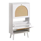 Karl Home 2 Tiroirs Blanc Panneau de Particules 54cm. L Meubles à Chaussures