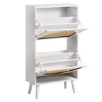 Karl Home 2 Tiroirs Blanc Panneau de Particules 54cm. L Meubles à Chaussures